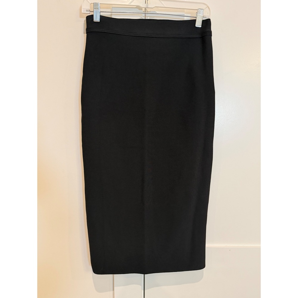Herve Leger x Forever 21 Bodycon Skirt Sz L Black EUC Bandage Midi Luxe Designer